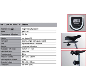 Noleggio Cyclette - Toorx Brx Comfort - Con Accesso Facilitato - TAILORMED®
