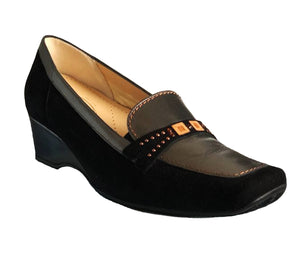 Loren 60204.W - Scarpa Decollete con zeppa - Nero (paio) - TAILORMED®