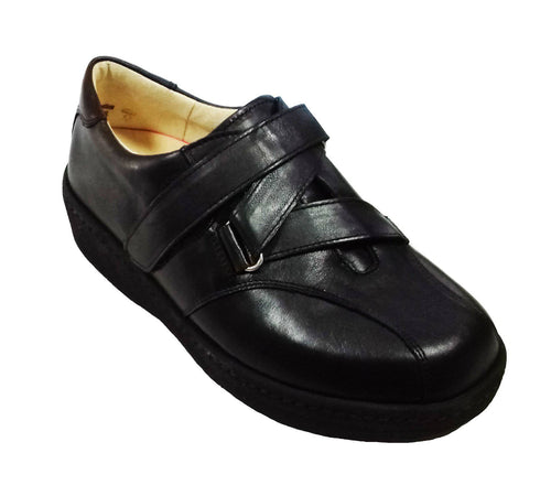 Solidus Diabetico Damen - Nero vitello velcro (paio) - TAILORMED®