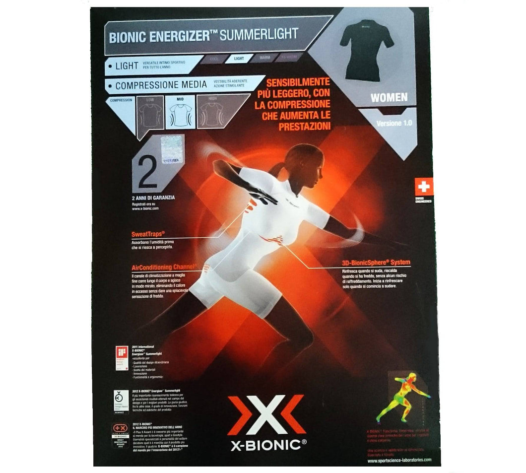 X-bionic - Bionic Energizer Summerlight 1.0 - T-Shirt Women Nera - TAILORMED®