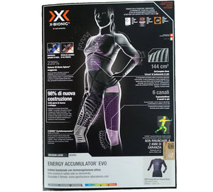 X-bionic - Energy Accumulator EVO -  Shirt Long Sleeves Round Neck  Charcoal/Fuchsia Women - TAILORMED®