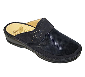 Dr. Scholl Isaura - Ciabatta - Pelle scamosciata e tessuto elasticizzato Blu Navy (paio) - TAILORMED®