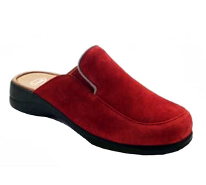 Dr. Scholl Moue - Ciabatta - Pelle scamosciata Rosso Scuro (paio) - TAILORMED®